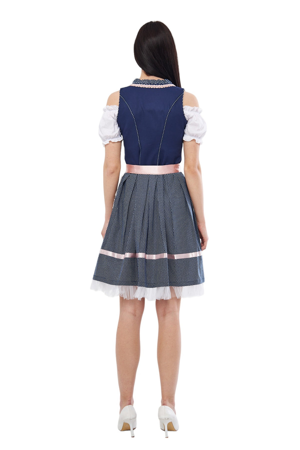 Dirndl Dress: Bavarian Oktoberfest Costume with Apron & Blouse