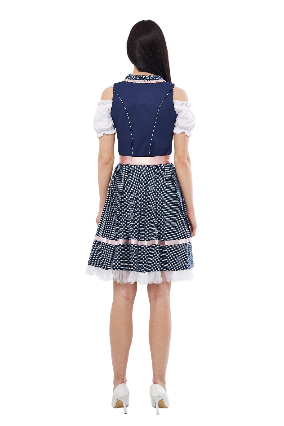 Dirndl Dress: Bavarian Oktoberfest Costume with Apron & Blouse
