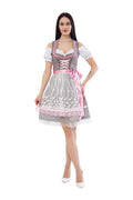 Cotton Dirndl Dress: Oktoberfest Bavarian Costume with Apron