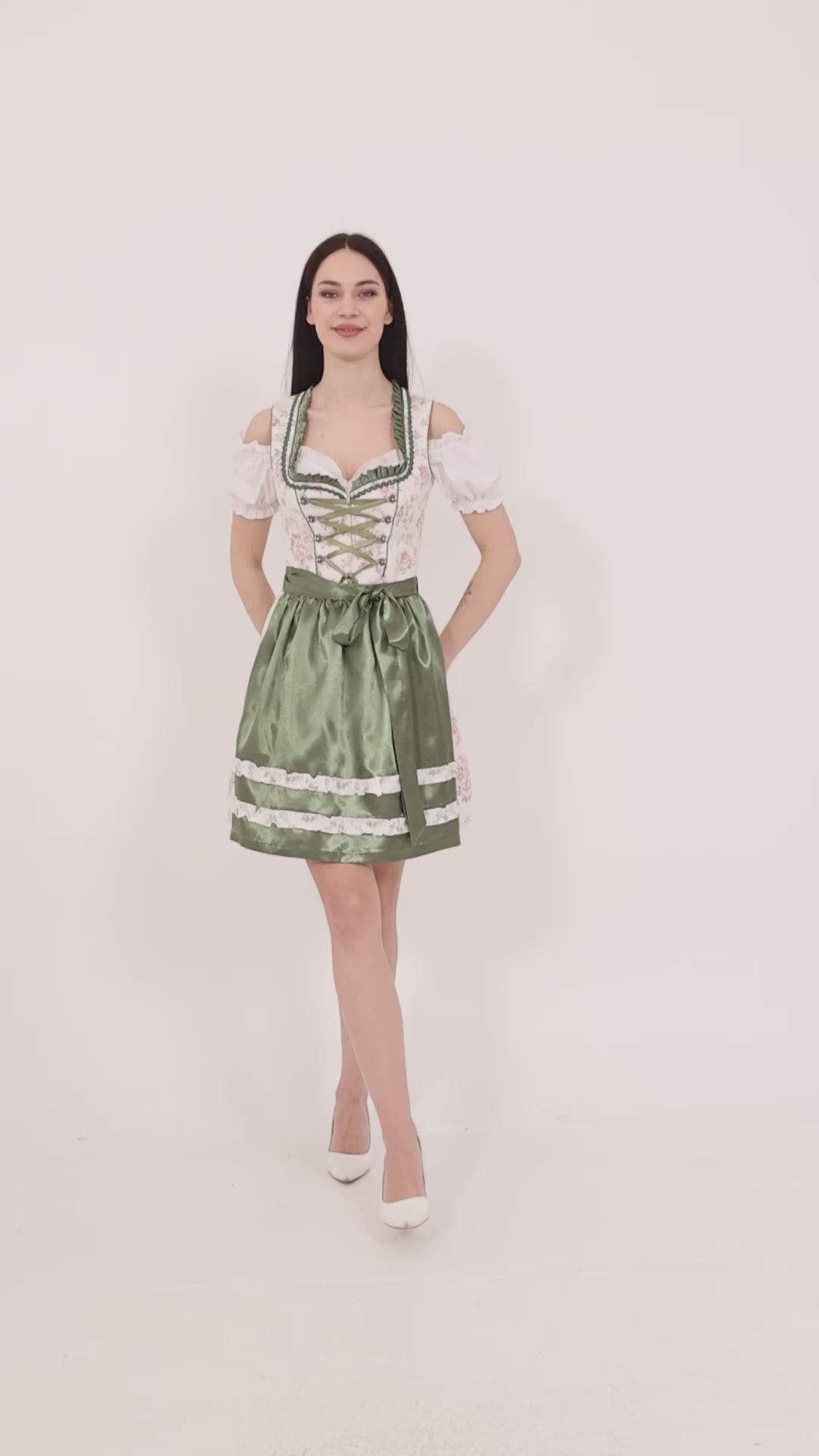 Exquisite Dirndl "Emma" mint / authentic cultural quality clothing / Austria / Bavaria / Oktoberfest / traditional costume outfit